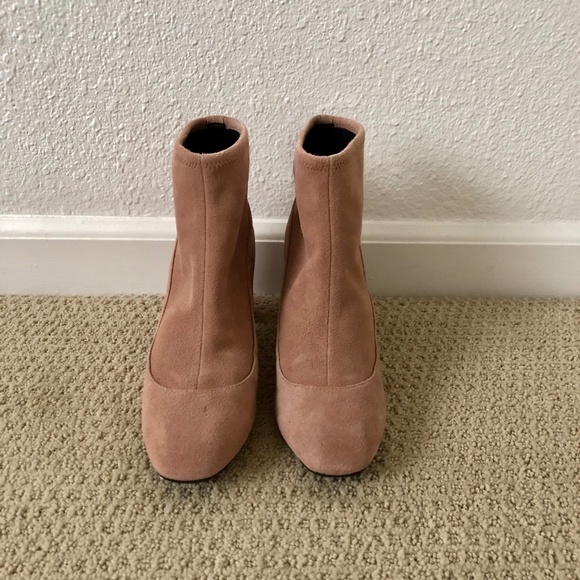 Cole Haan Pink Suede Ankle Boots - Picture 4 of 6